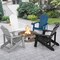 Costway Patio HIPS Adirondack Chair with Cup Holder Weather Resistant Outdoor 380 LBS Black/Teak/Green/Navy/Red/Gray/White/Yellow